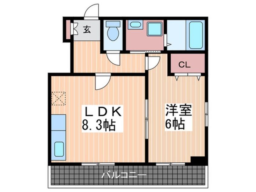 間取図 メゾンブランシェミヤガワ