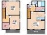 セジュールNAKAOⅡ 2LDKの間取り