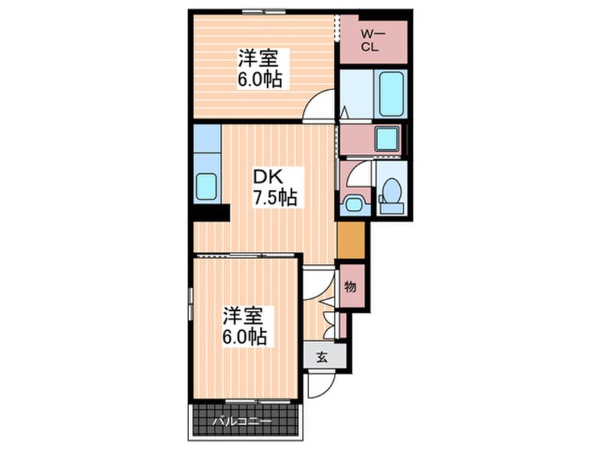 間取図 グランディールＢ
