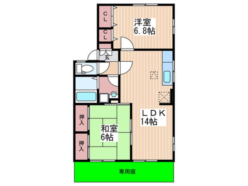 間取図 エクレ－ル西田Ａ棟