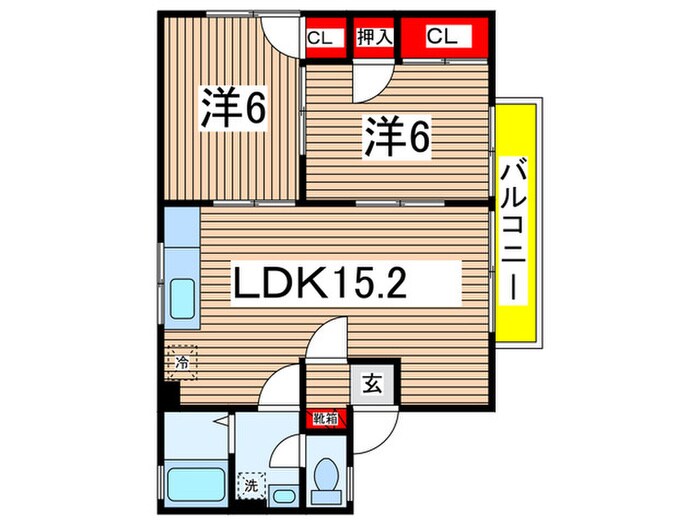 間取り図 ドミール西ヶ原B棟