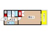 レジデンス山崎 1Kの間取り