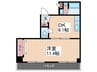 プレイス十日市 1DKの間取り