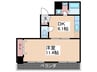 プレイス十日市 1DKの間取り