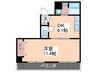 プレイス十日市 1DKの間取り