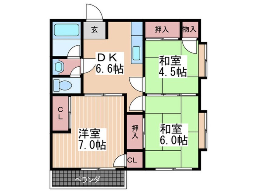 間取図 メゾニティ熊木