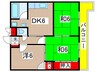 妙マンション 3DKの間取り