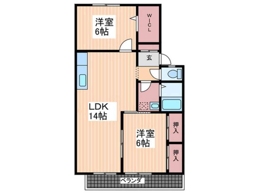 間取図 シャルム梶本