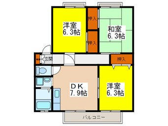 間取図 サンビレッジ平野Ｂ棟