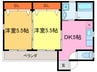 アイランドビル８ 2DKの間取り