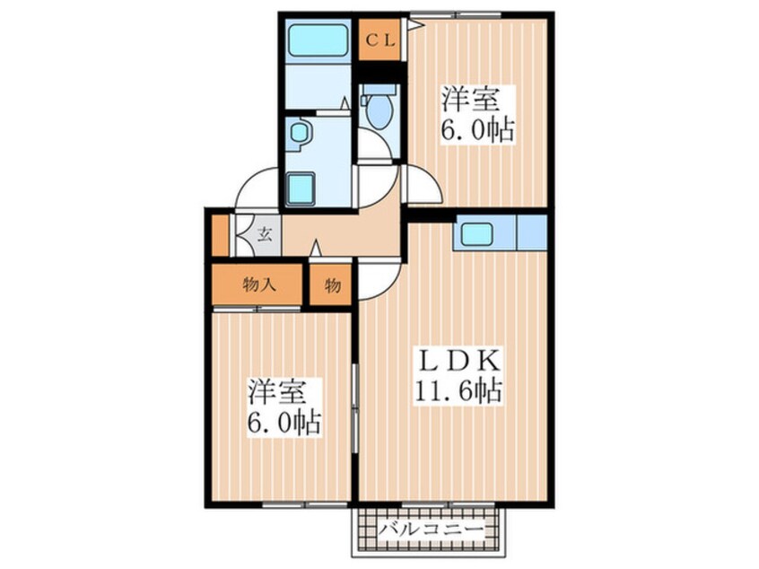 間取図 サンパール皆賀