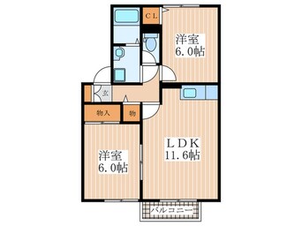 間取図 サンパール皆賀