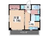 ＨＡＮＡＭＩＣＨＩ.Ｂｌｄｇ. 1Kの間取り