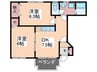 エムフロ－レンス三番館 2DKの間取り