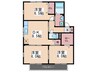 Ｇｒｅｅｎ　ｃｏｕｒｔ　Ｂ棟 3DKの間取り