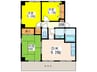 ラ・プラ－ジュ屋代 3DKの間取り