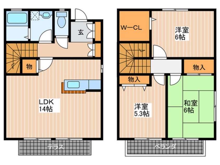 間取図 シャレ－ヌＡ棟