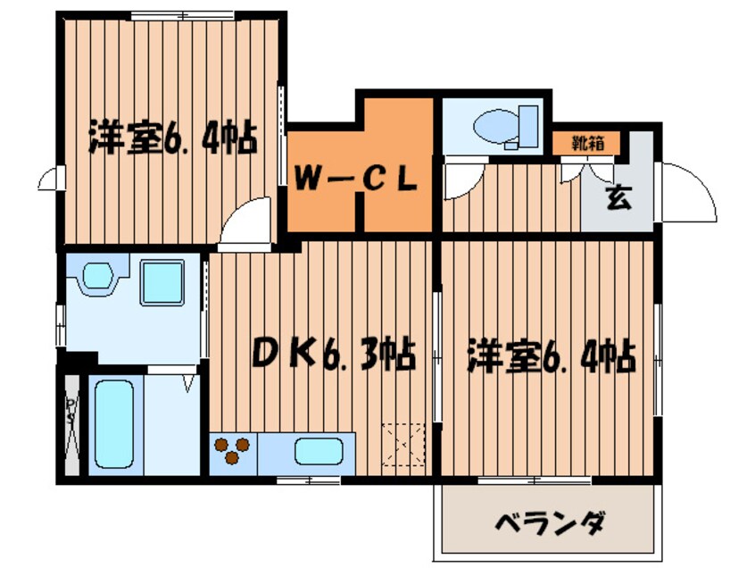 間取図 ヴィラシ－ンＢ棟