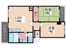 大塚西マンション 2LDKの間取り