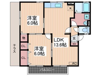 間取図 シャルマンA棟