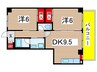 オハイオハイツ 2DKの間取り