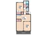 第３桂マンション 2LDKの間取り