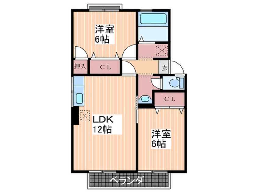 間取図 ハイライフ奥田　B棟