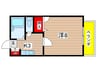 アヴニ－ルＢ棟 1Kの間取り