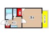 アヴニ－ルＢ棟 1Kの間取り