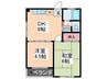 川手ビル 2DKの間取り