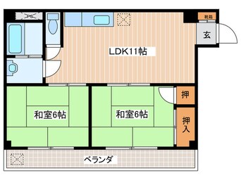 間取図 コ－ポ岡