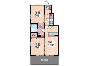 間取図 メゾン沖・皆賀Ｂ棟