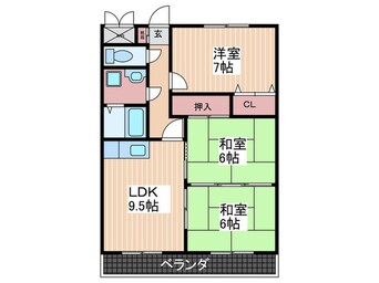 間取図 中山サニ－ハイツ