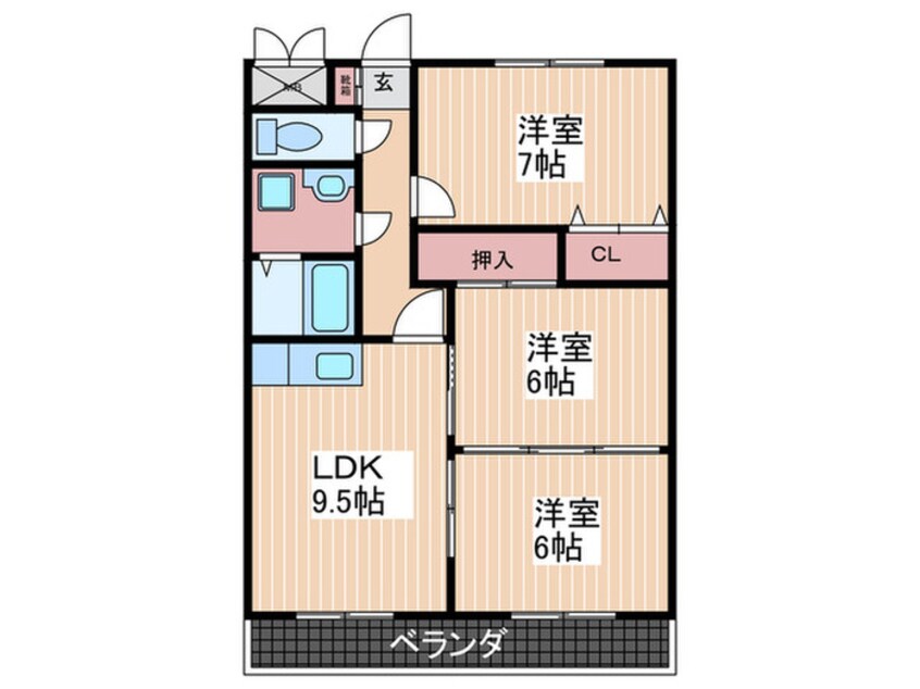 間取図 中山サニ－ハイツ