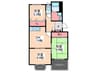 村上マンション 3DKの間取り