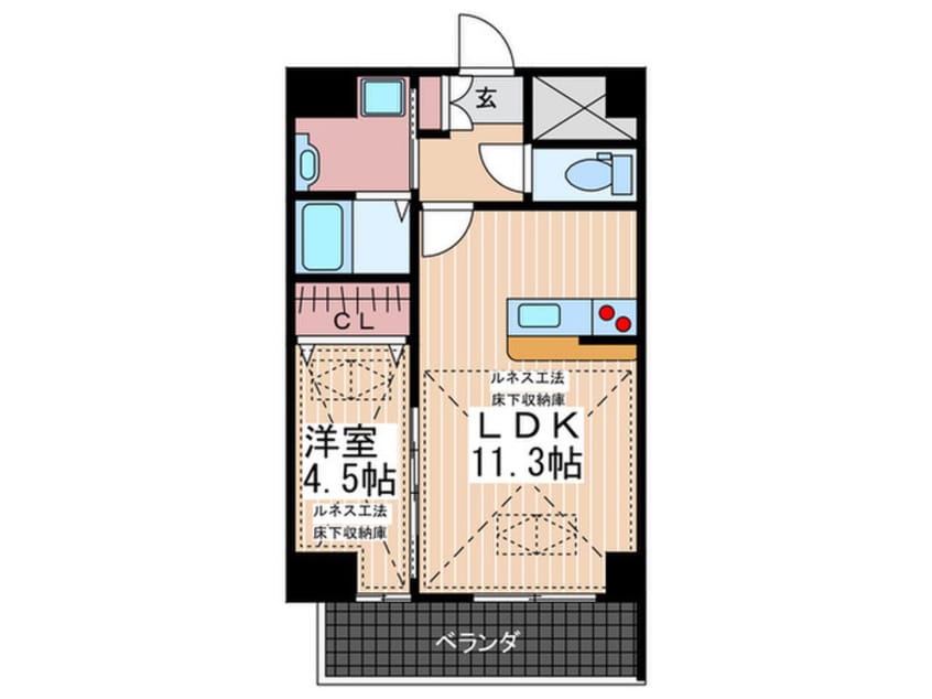 間取図 クレアトールルネス比治山