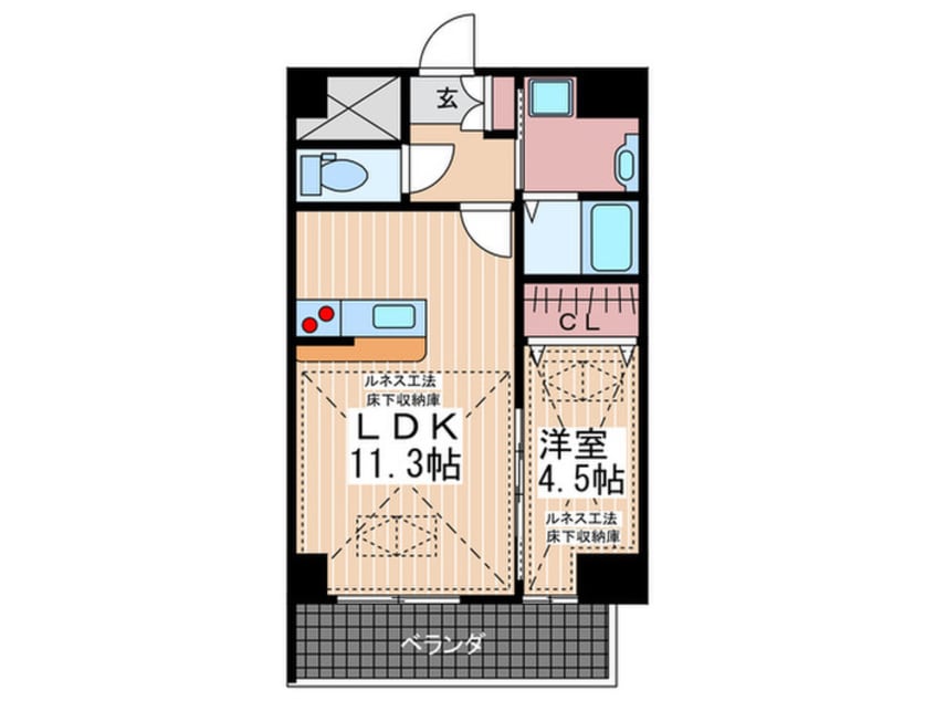 間取図 クレアトールルネス比治山