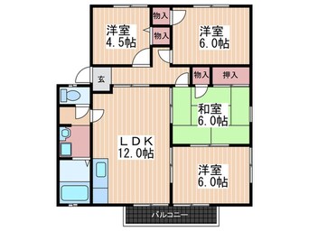 間取図 サンライフ戸坂A