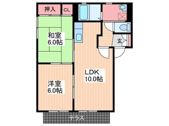 間取図 ビュ－テラス地御前