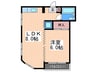メゾンドプチG 1LDKの間取り