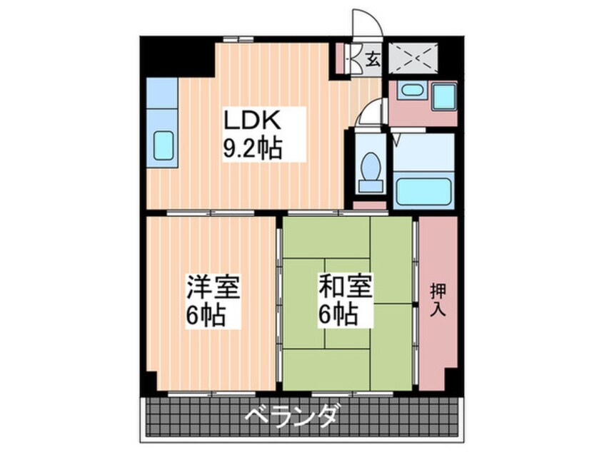 間取図 フレア２１三滝