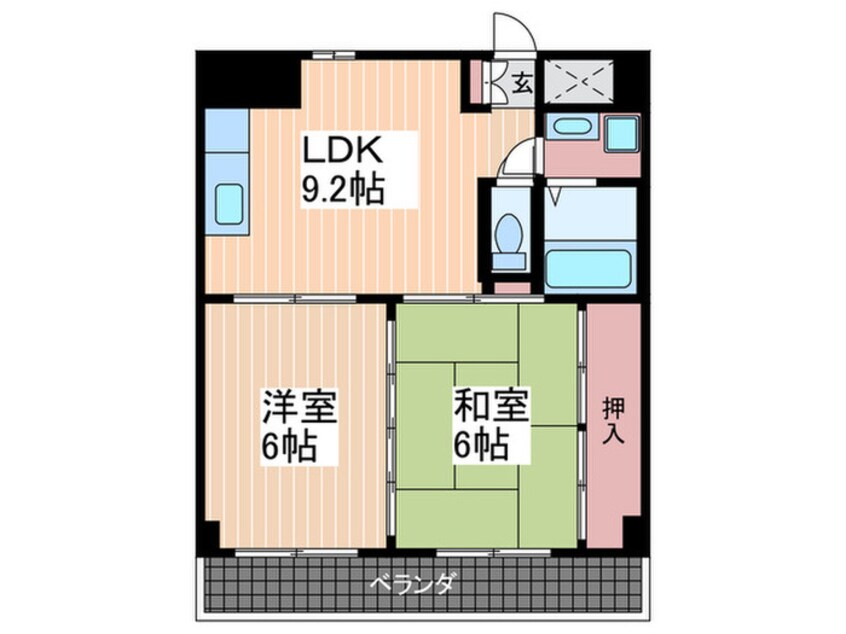 間取図 フレア２１三滝