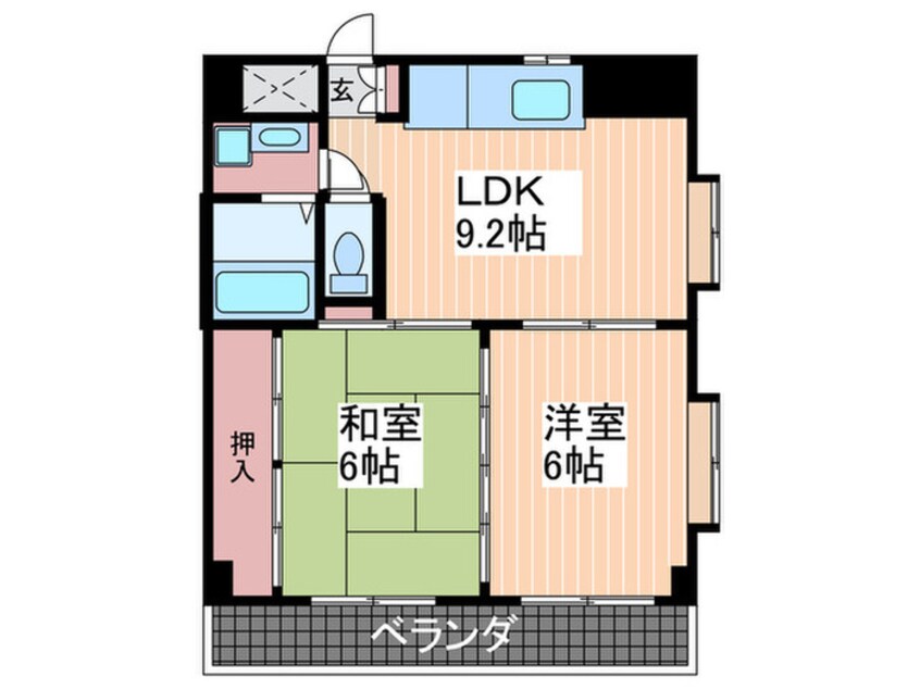 間取図 フレア２１三滝