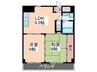 フレア２１三滝 2LDKの間取り