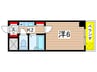 コスモハイツシバタⅡ 1Kの間取り
