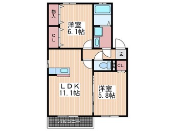 間取図 メ－プルコ－トⅡ