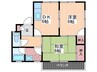 エミール４ 2DKの間取り