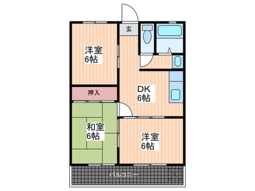 間取図 コーポ沖