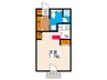 G place 1Kの間取り