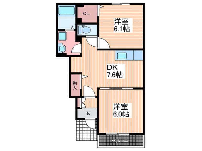 間取図 カーサプリートB